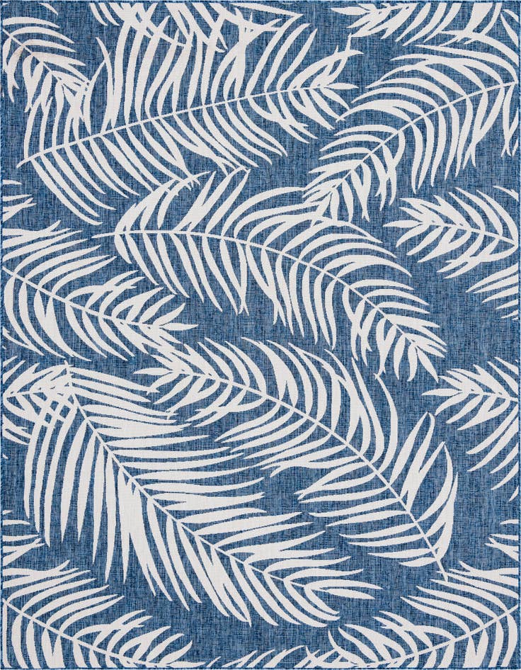 Detail image of 9' x 12' Easy-Clean Botanical Indoor / Outdoor Rug