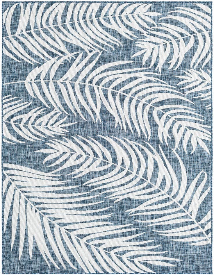 Detail image of 5' 3 x 8' Easy-Clean Botanical Indoor / Outdoor Rug