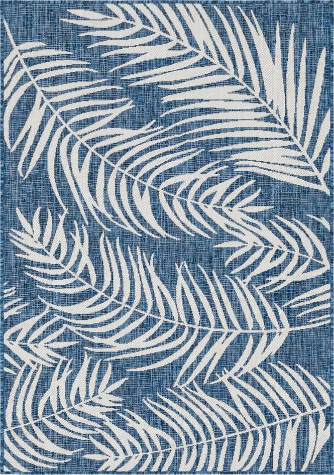 Detail image of 4' x 6' Easy-Clean Botanical Indoor / Outdoor Rug