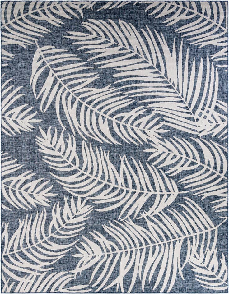 Detail image of 10' x 13' Easy-Clean Botanical Indoor / Outdoor Rug