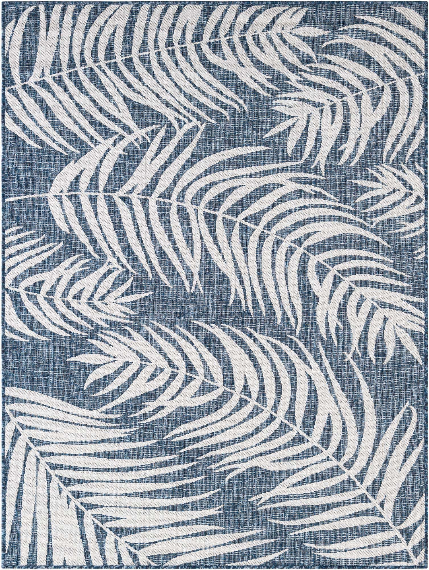 5' 3 x 7' Easy-Clean Botanical Indoor / Outdoor Rug