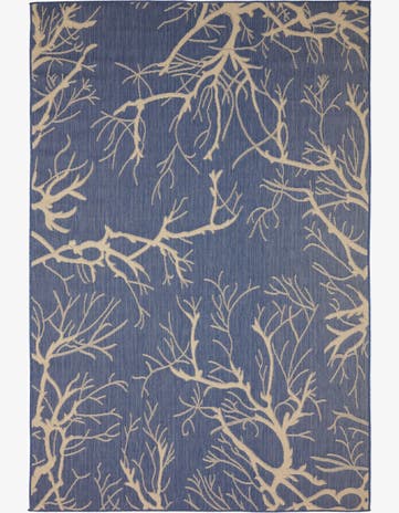 6' x 9' Easy-Clean Botanical Indoor / Outdoor Rug