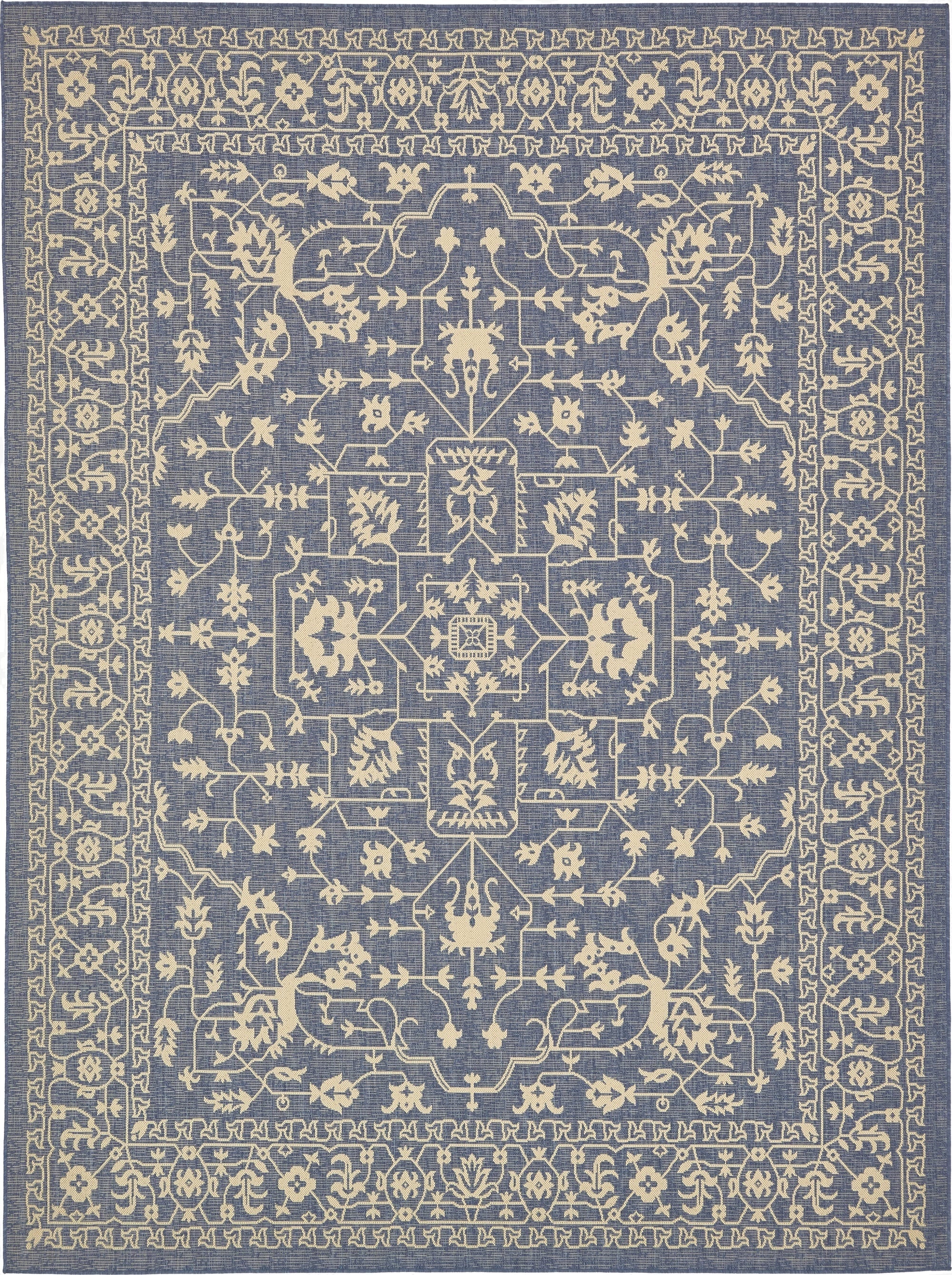 9' x 12' 2  Washable Botanical Indoor / Outdoor Rug