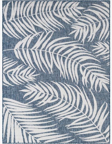 5' 3 x 7' Easy-Clean Botanical Indoor / Outdoor Rug