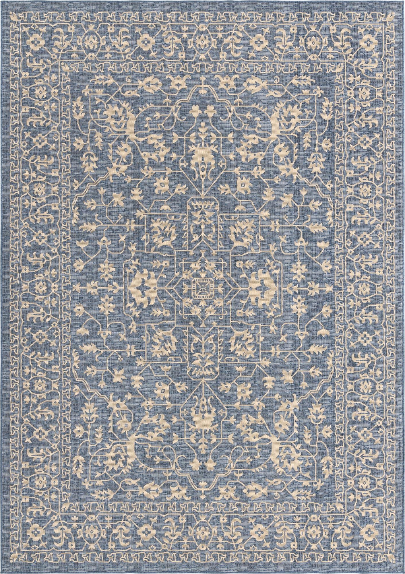 8' x 11' 4  Washable Botanical Indoor / Outdoor Rug