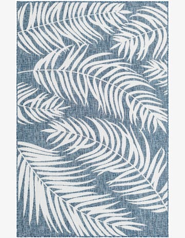 5' 3 x 8' Easy-Clean Botanical Indoor / Outdoor Rug