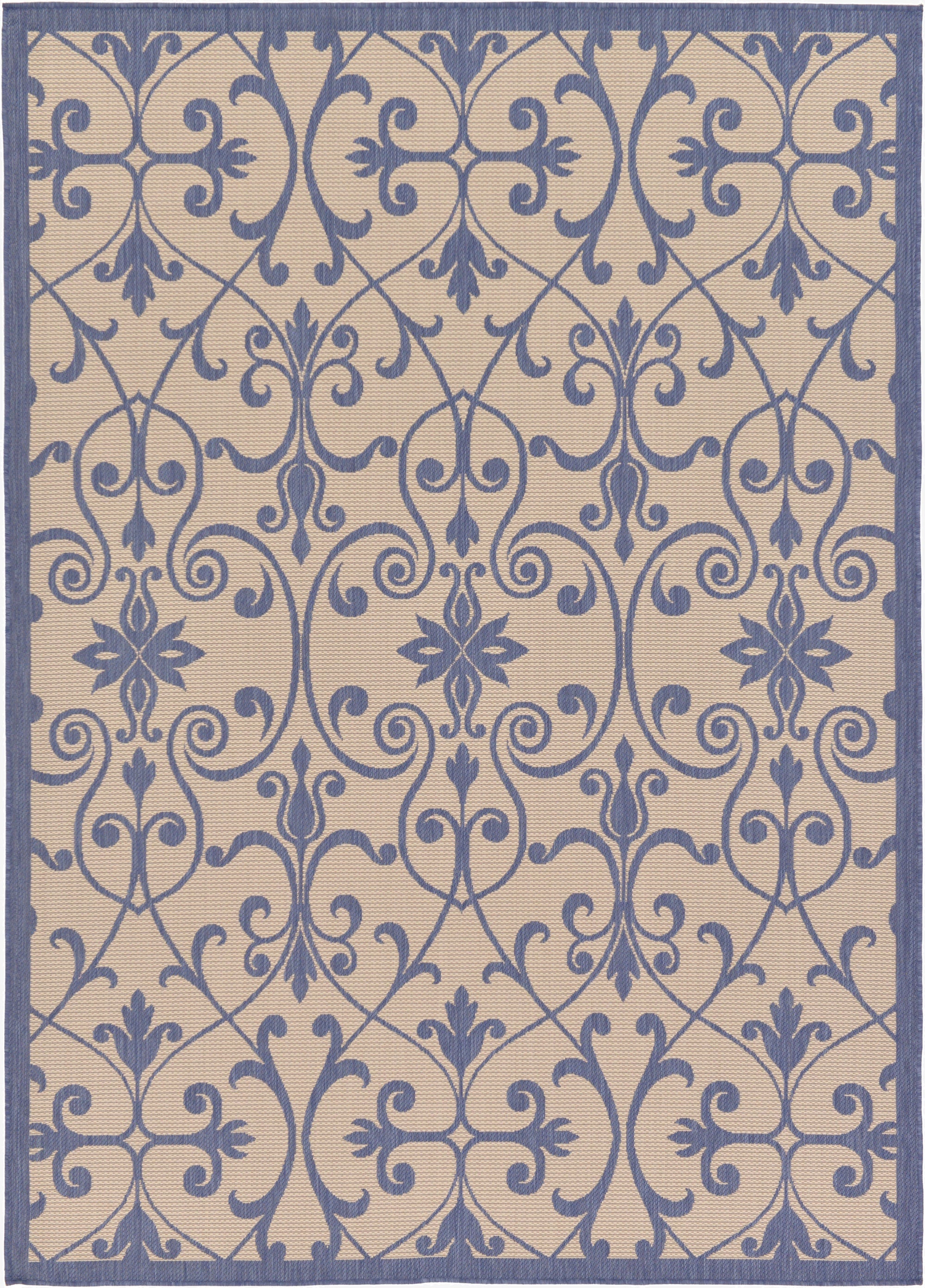 7' x 10'  Washable Botanical Indoor / Outdoor Rug