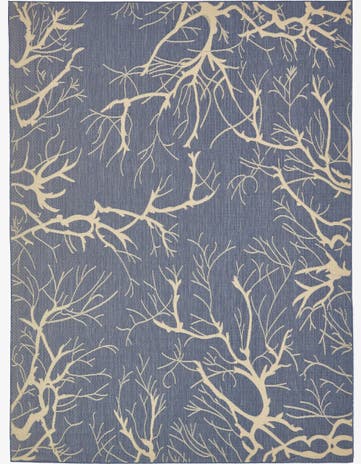 9' x 12' Easy-Clean Botanical Indoor / Outdoor Rug