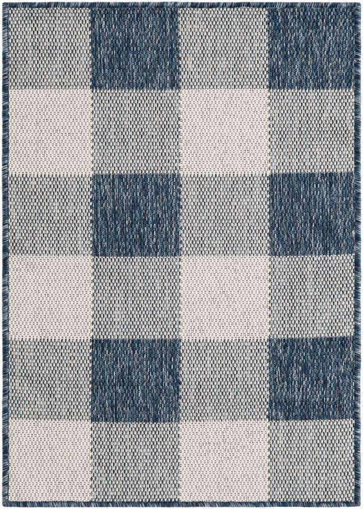 2' x 3' Easy-Clean Checkered Indoor / Outdoor Rug