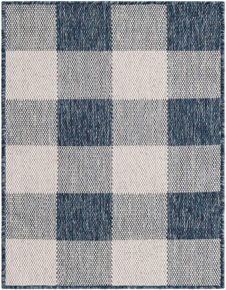 Detail image of 2' x 3' Easy-Clean Checkered Indoor / Outdoor Rug
