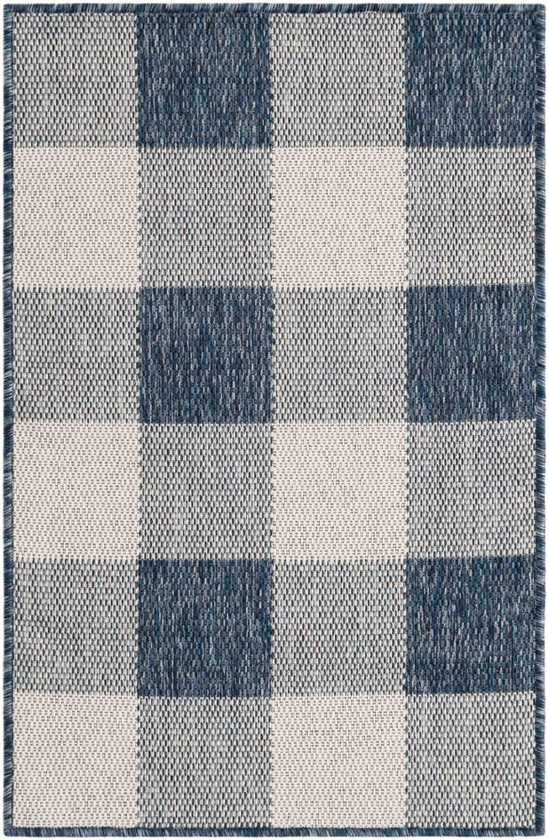 Detail image of 2' x 3' Easy-Clean Checkered Indoor / Outdoor Rug