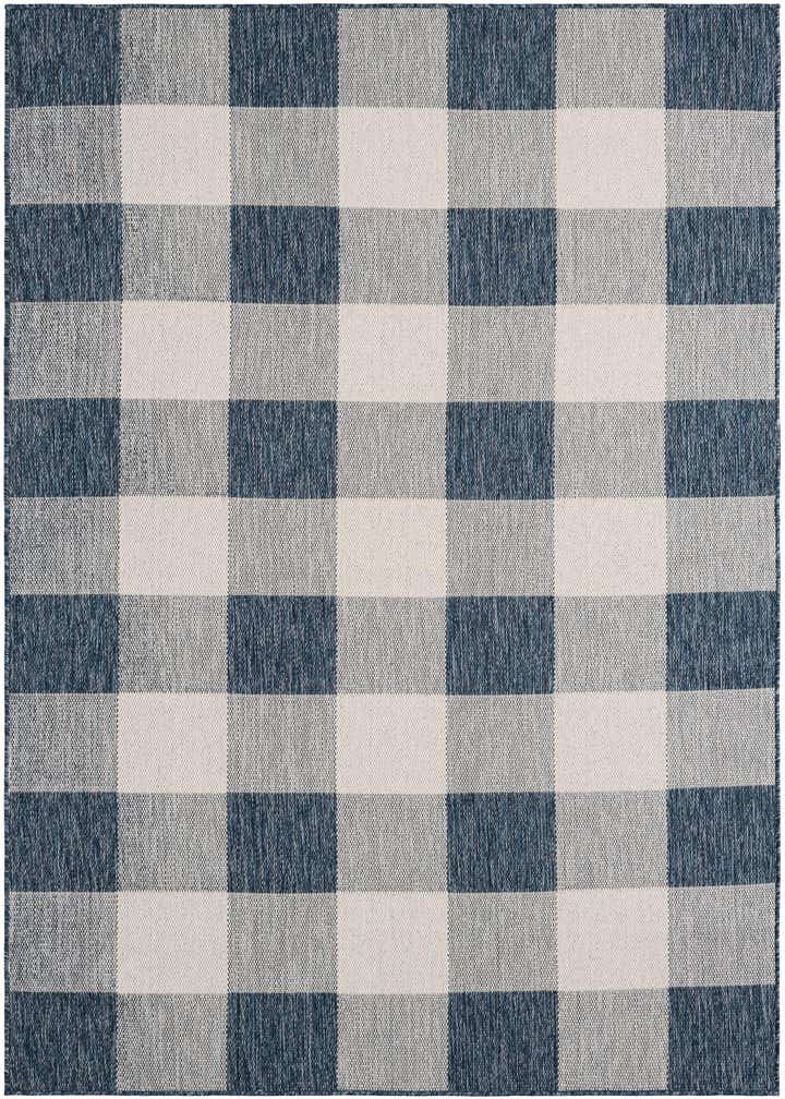 6' x 9' Easy-Clean Checkered Indoor / Outdoor Rug