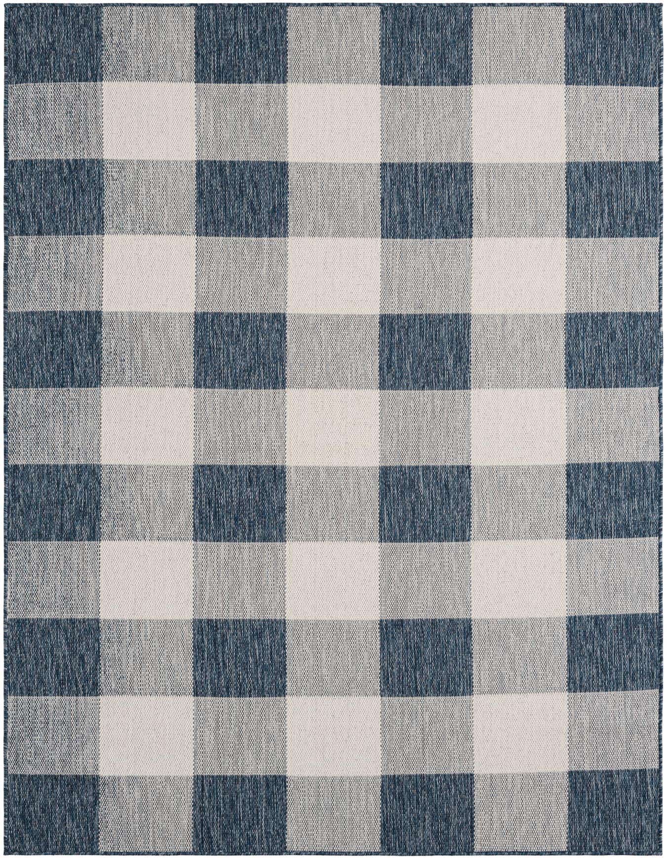 6' x 9' Easy-Clean Checkered Indoor / Outdoor Rug