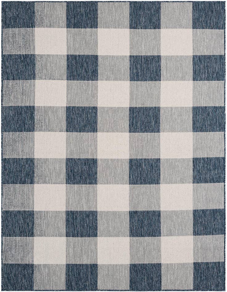 Detail image of 6' x 9' Easy-Clean Checkered Indoor / Outdoor Rug