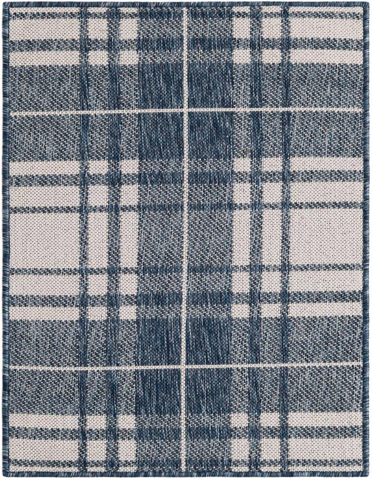 Detail image of 2' x 3' Easy-Clean Checkered Indoor / Outdoor Rug