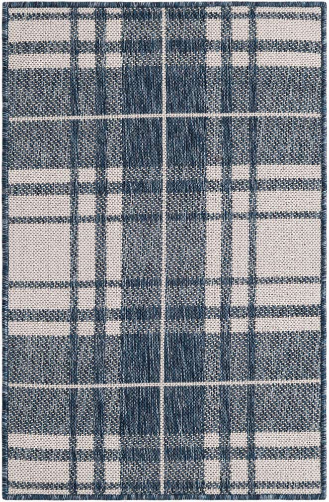 2' x 3' Easy-Clean Checkered Indoor / Outdoor Rug