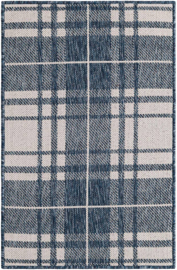 Detail image of 2' x 3' Easy-Clean Checkered Indoor / Outdoor Rug