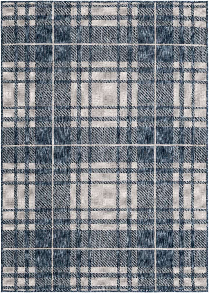 4' x 6' Easy-Clean Checkered Indoor / Outdoor Rug