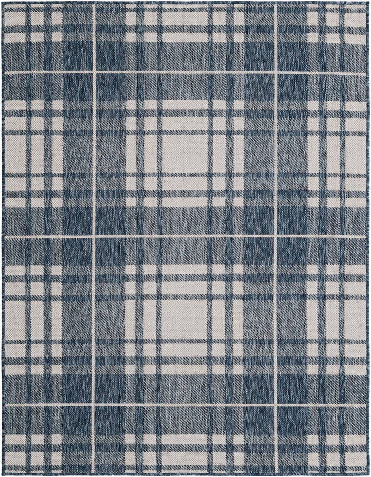 Detail image of 4' x 6' Easy-Clean Checkered Indoor / Outdoor Rug