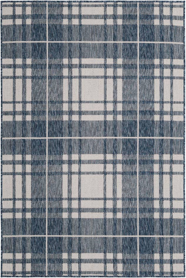 Detail image of 4' x 6' Easy-Clean Checkered Indoor / Outdoor Rug