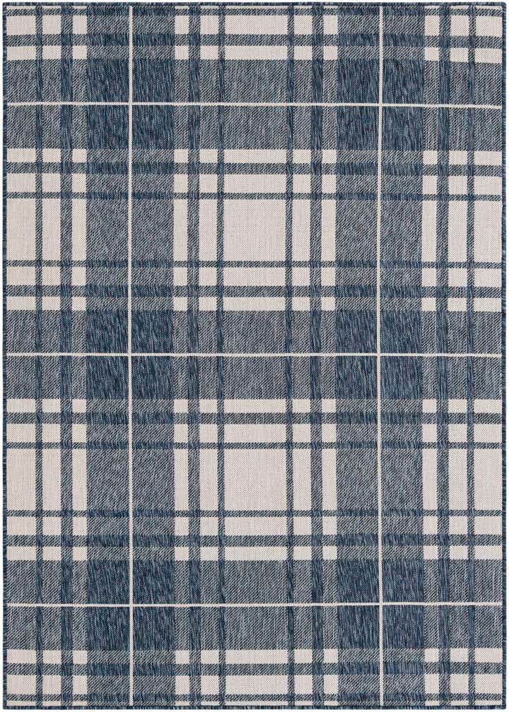 5' 3 x 8' Easy-Clean Checkered Indoor / Outdoor Rug