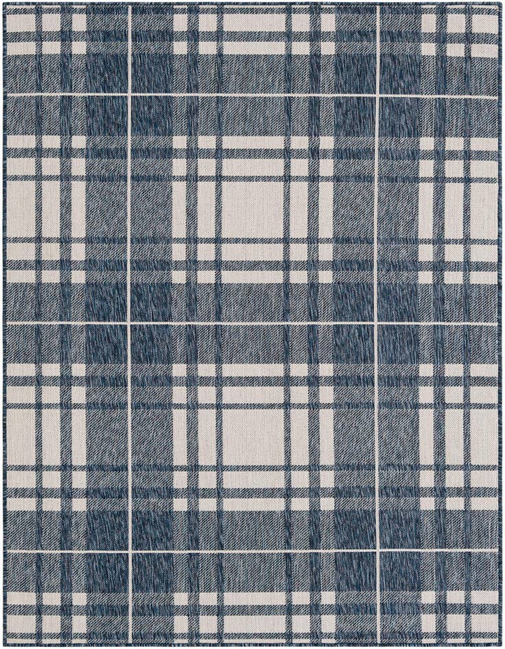 Detail image of 5' 3 x 8' Easy-Clean Checkered Indoor / Outdoor Rug
