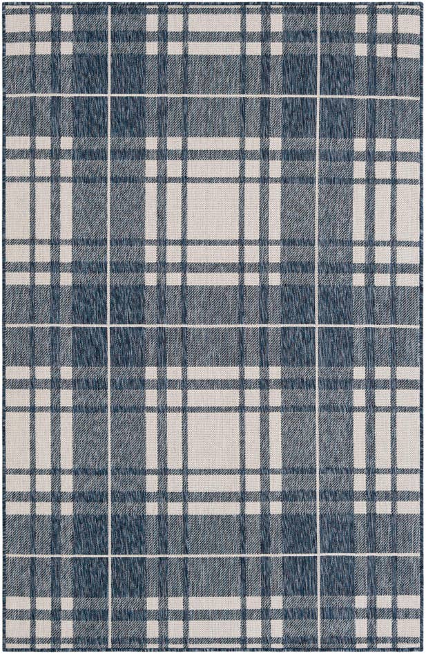 Detail image of 5' 3 x 8' Easy-Clean Checkered Indoor / Outdoor Rug