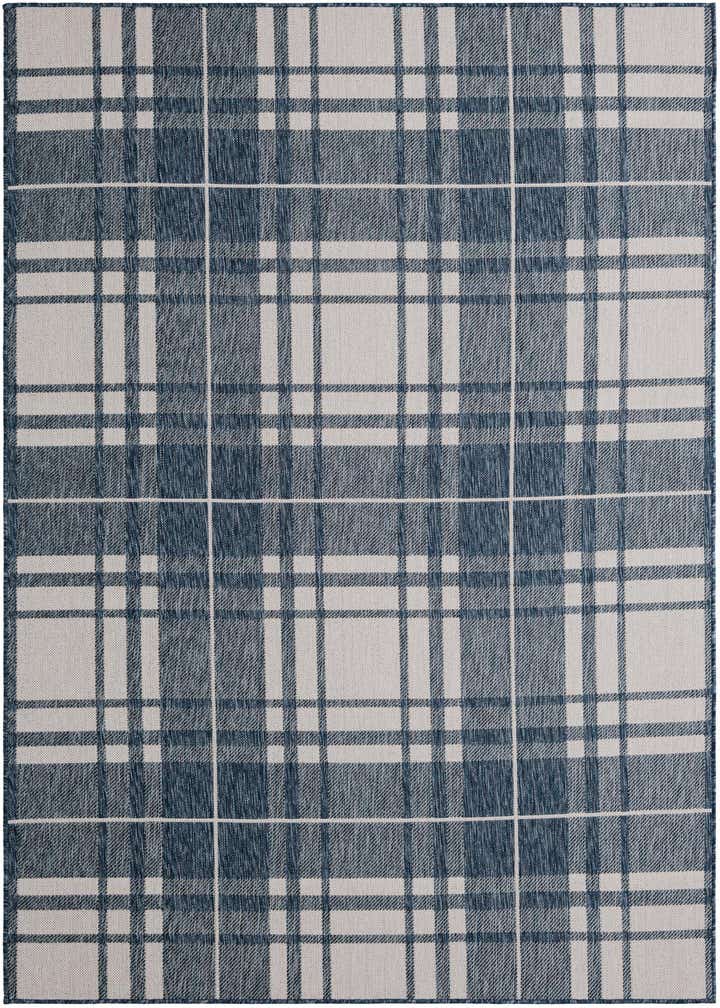 6' x 9' Easy-Clean Checkered Indoor / Outdoor Rug
