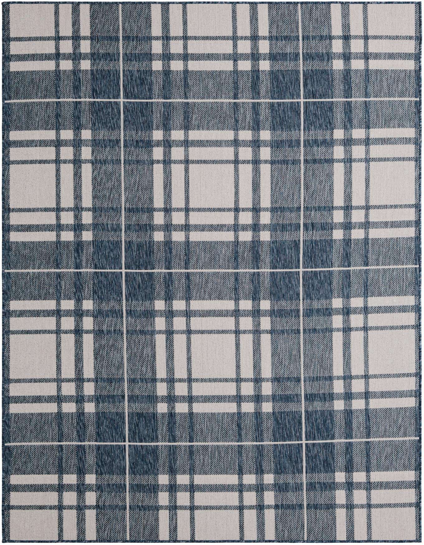 6' x 9' Easy-Clean Checkered Indoor / Outdoor Rug
