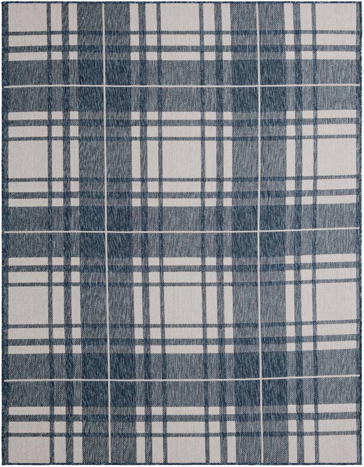 Detail image of 6' x 9' Easy-Clean Checkered Indoor / Outdoor Rug