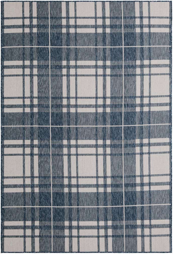 6' x 9' Easy-Clean Checkered Indoor / Outdoor Rug