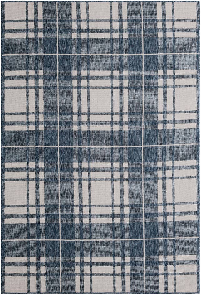 Detail image of 6' x 9' Easy-Clean Checkered Indoor / Outdoor Rug