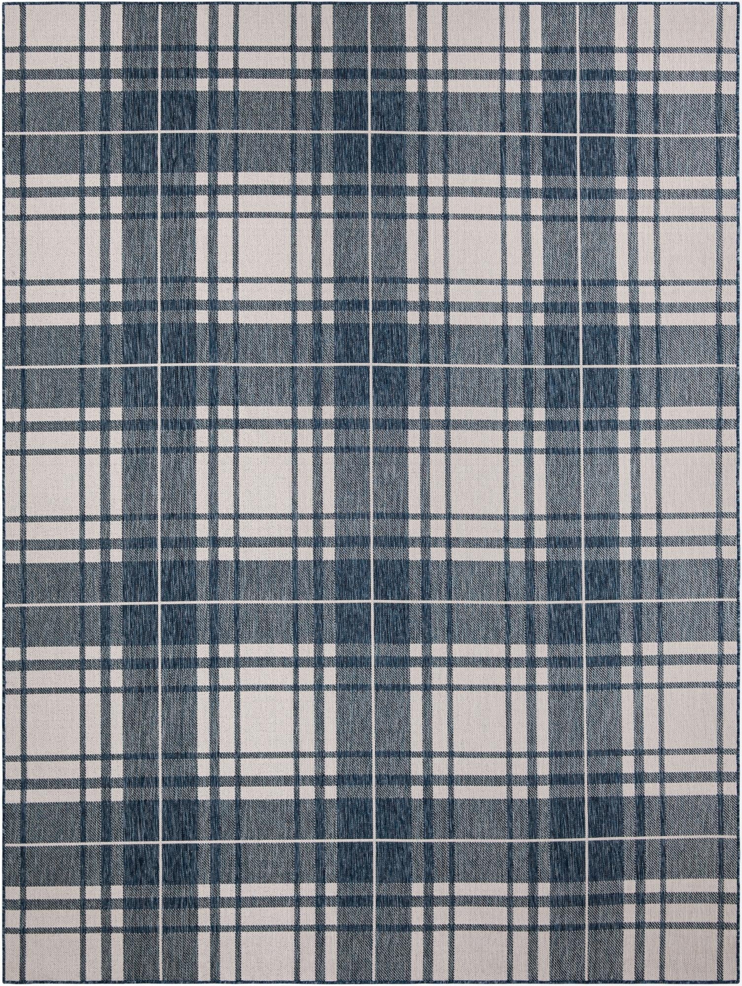 Primary image  9' x 12'  Easy-CleanCheckered Indoor / Outdoor Rug