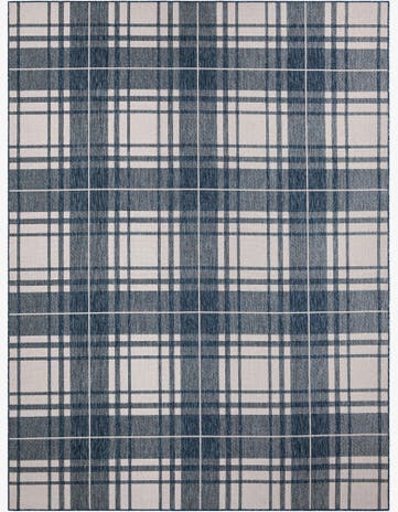 9' x 12' Easy-Clean Checkered Indoor / Outdoor Rug