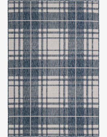 4' x 6' Easy-Clean Checkered Indoor / Outdoor Rug