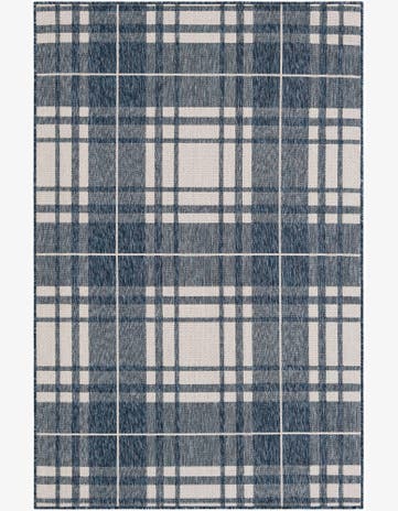 5' 3 x 8' Easy-Clean Checkered Indoor / Outdoor Rug