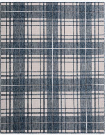 7' 10 x 10' Easy-Clean Checkered Indoor / Outdoor Rug