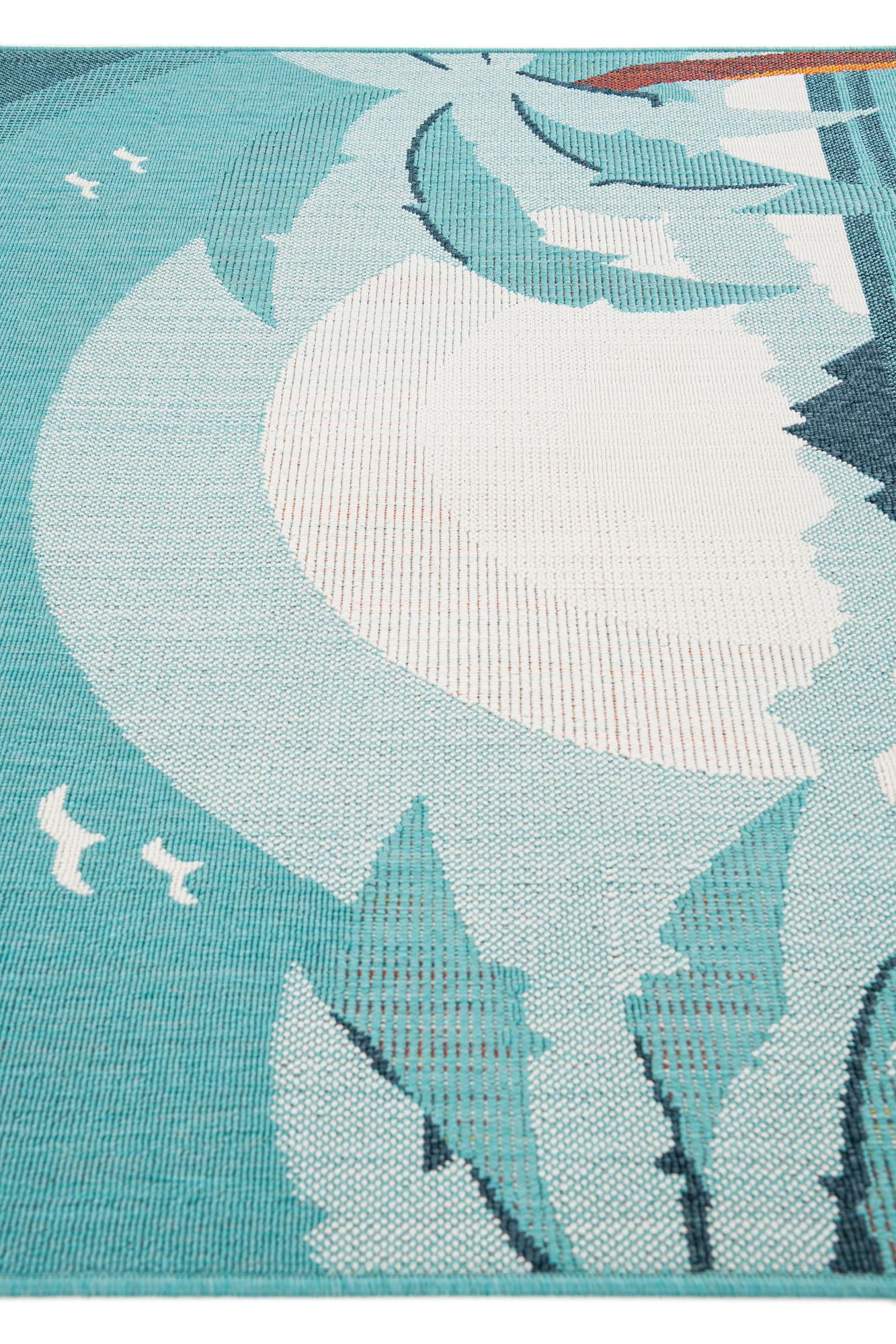 5' 3 x 7' 8 Easy-Clean Coastal Indoor / Outdoor Rug