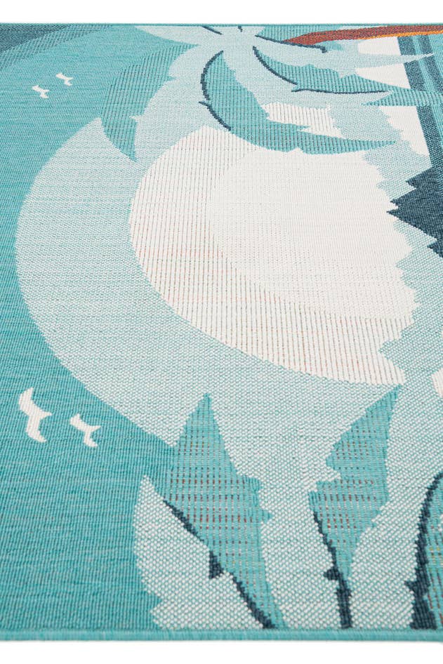Detail image of 5' 3 x 7' 8 Easy-Clean Coastal Indoor / Outdoor Rug