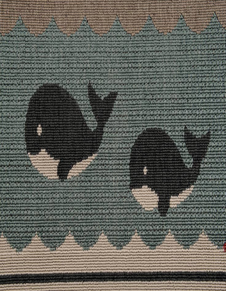 Detail image of 5' 3 x 7' 7  Washable Coastal Indoor / Outdoor Rug