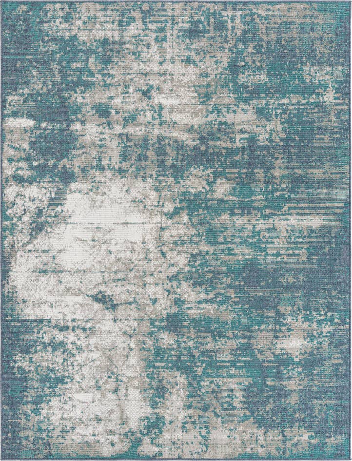 Detail image of 7' 10 x 10' Easy-Clean Coastal Indoor / Outdoor Rug