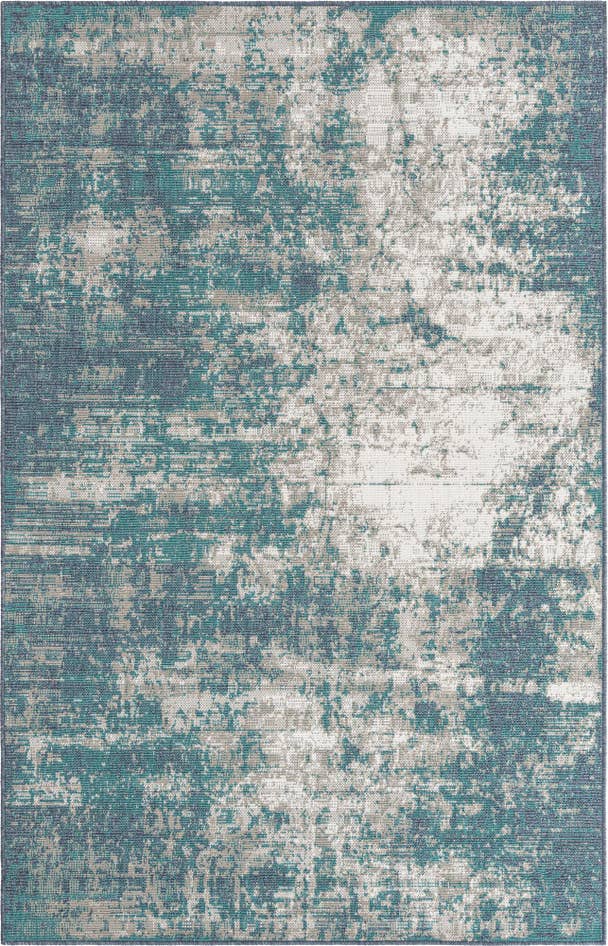 Detail image of 5' 3 x 8' Easy-Clean Coastal Indoor / Outdoor Rug