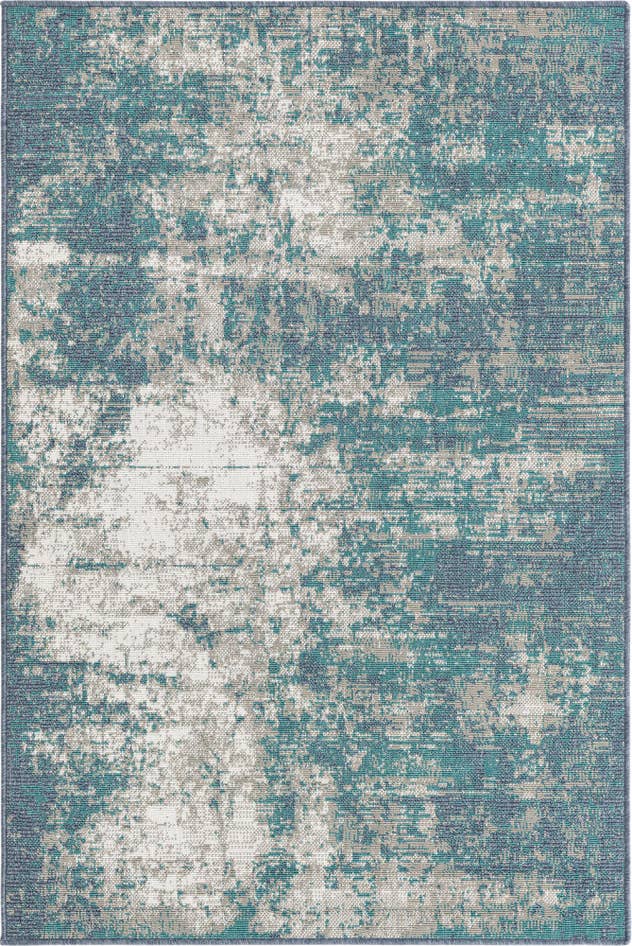 Detail image of 4' x 6' Easy-Clean Coastal Indoor / Outdoor Rug