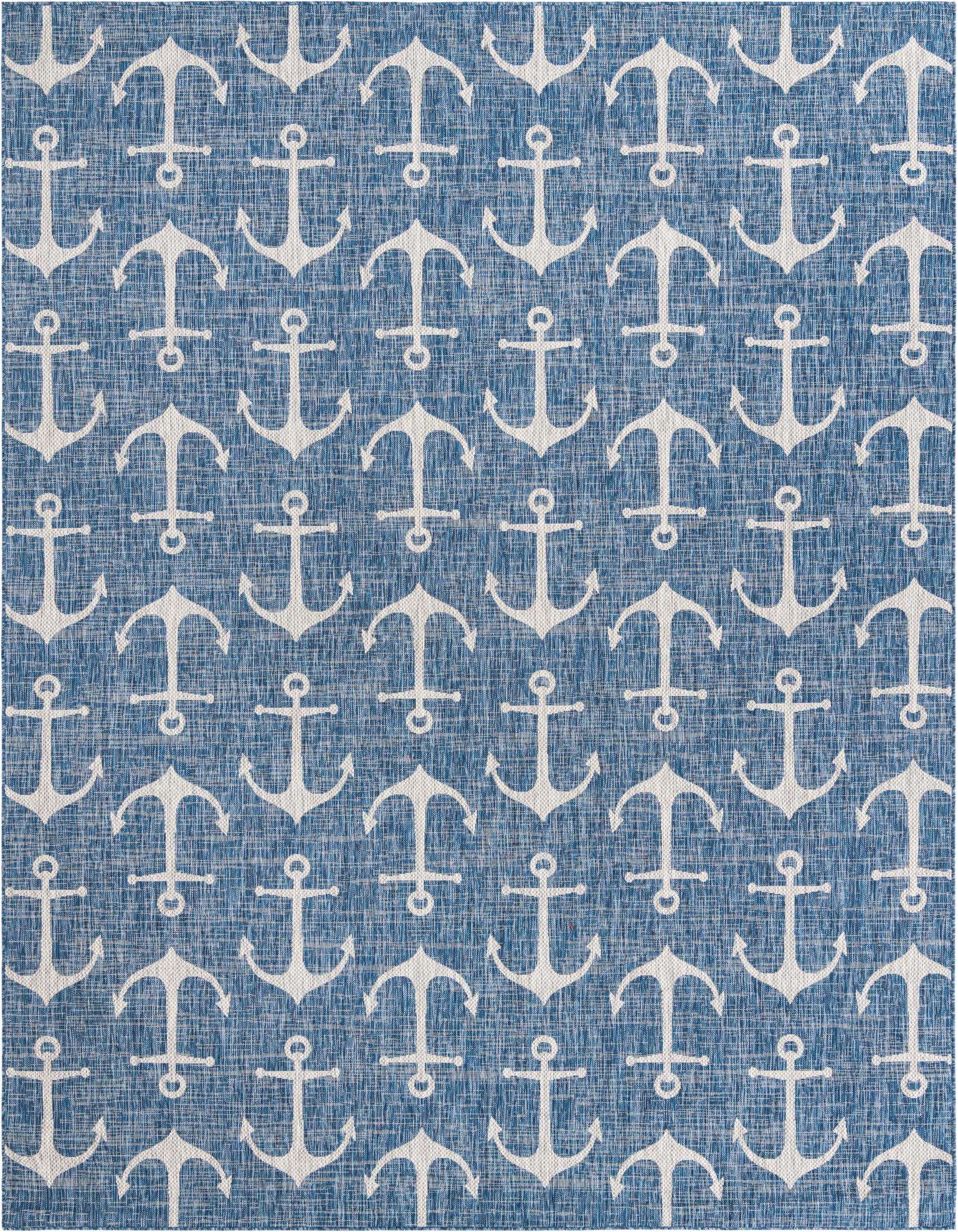 10' x 13' Easy-Clean Coastal Indoor / Outdoor Rug