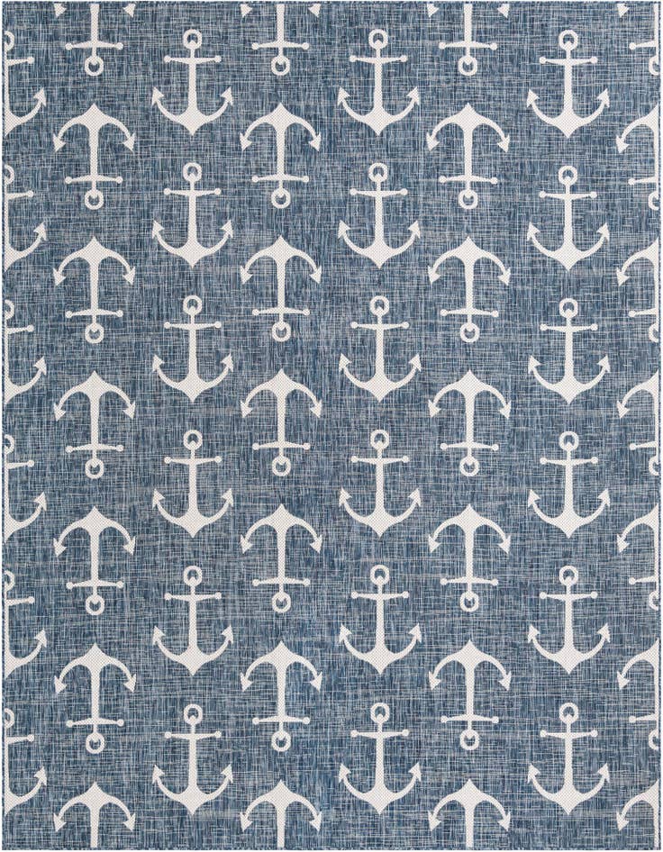 Detail image of 9' x 12' Easy-Clean Coastal Indoor / Outdoor Rug