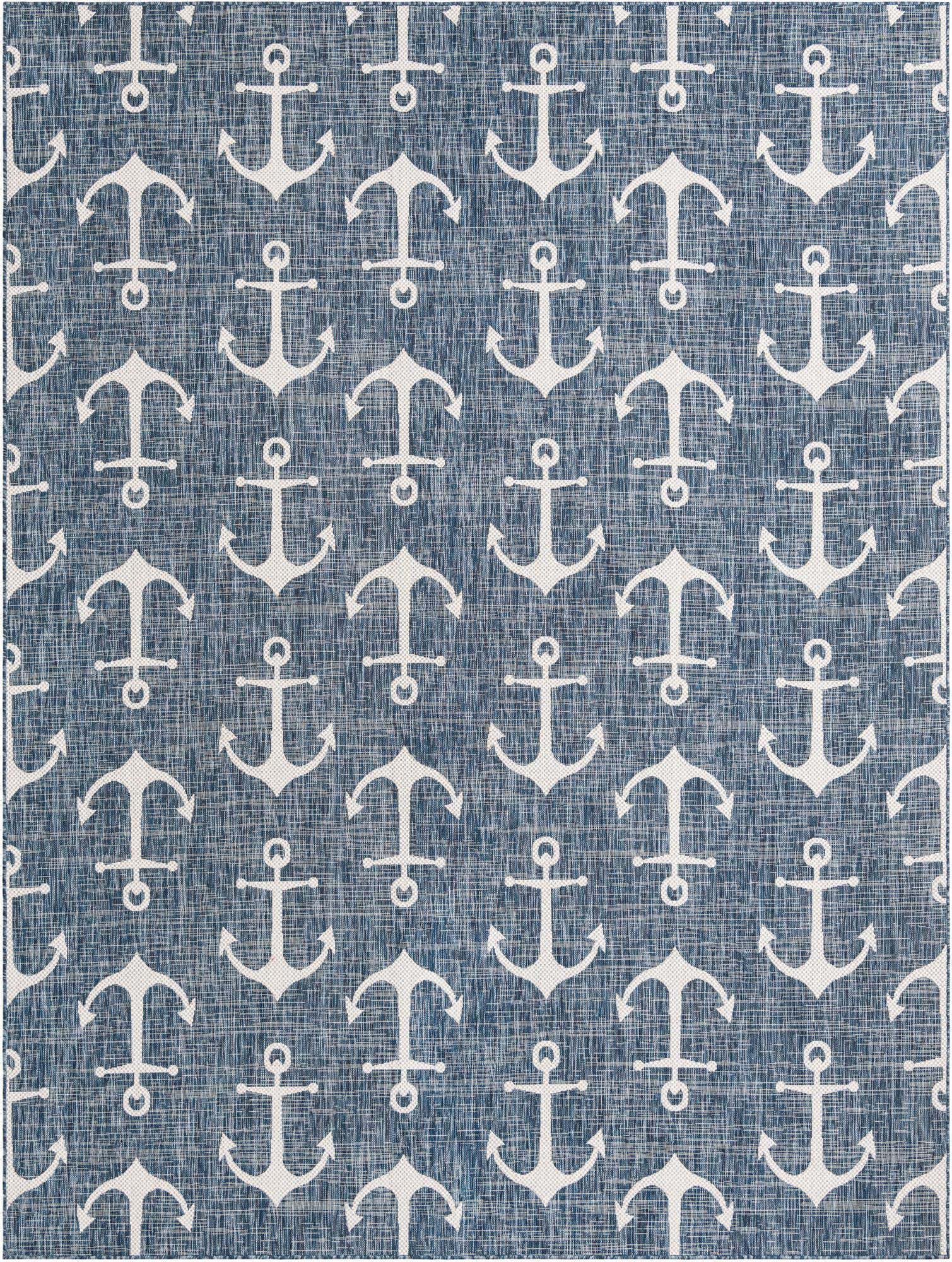 9' x 12' Easy-Clean Coastal Indoor / Outdoor Rug