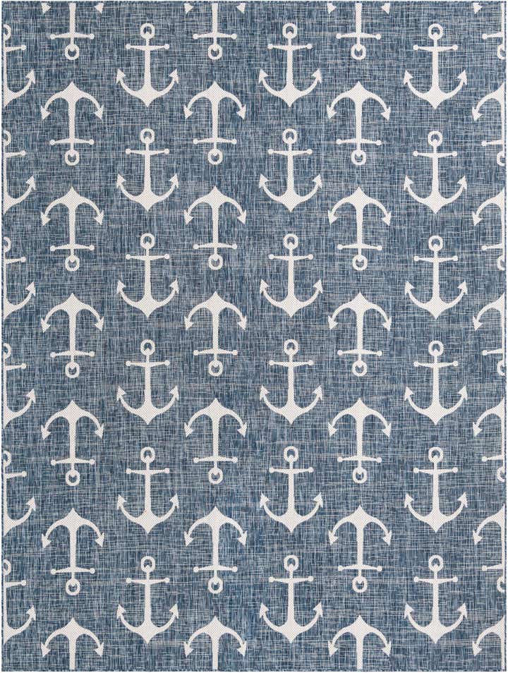 9' x 12' Easy-Clean Coastal Indoor / Outdoor Rug