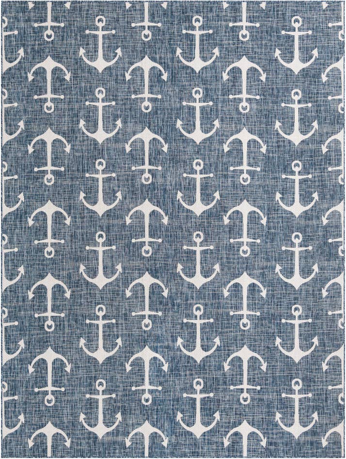 Detail image of 9' x 12' Easy-Clean Coastal Indoor / Outdoor Rug