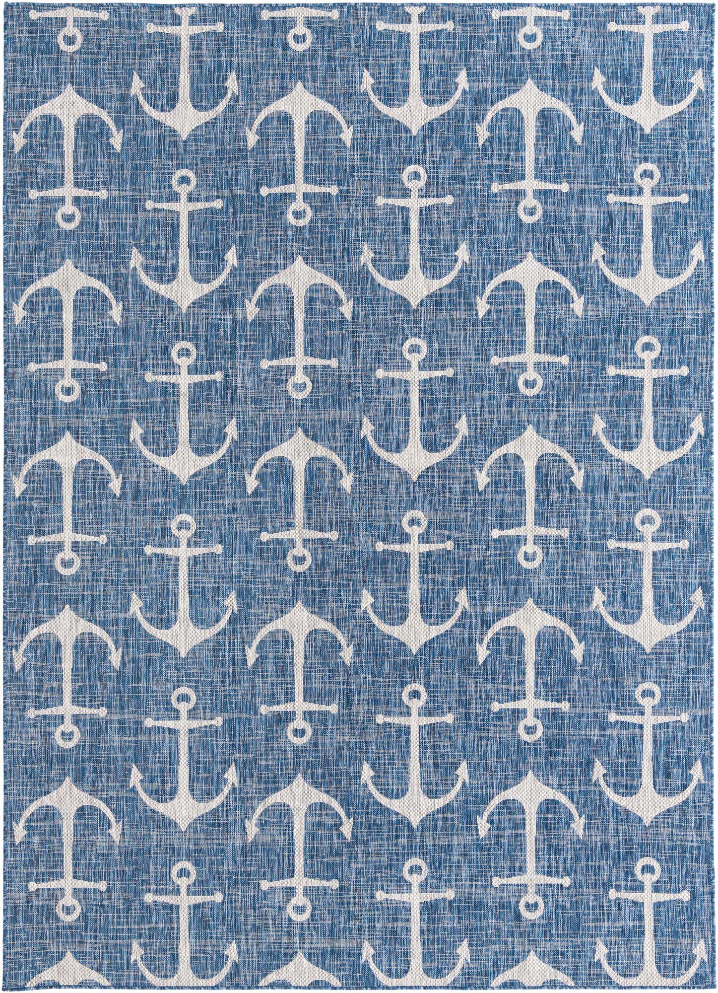 7' 10 x 11' Easy-Clean Coastal Indoor / Outdoor Rug