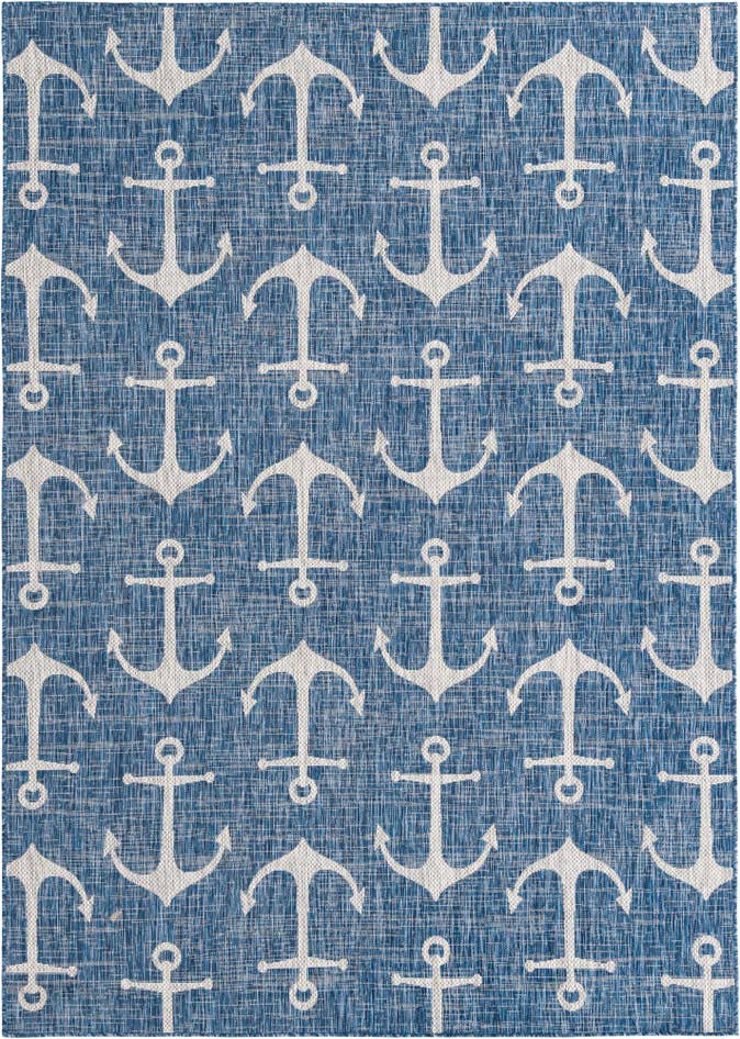 Detail image of 7' x 10' Easy-Clean Coastal Indoor / Outdoor Rug